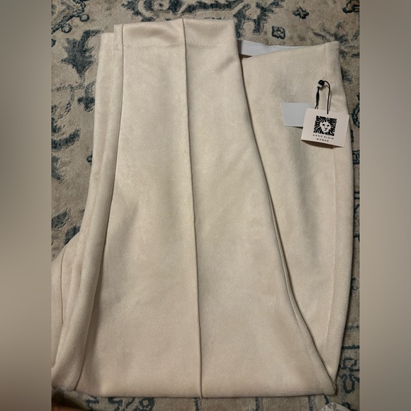 Annie Klein plus women’s faux suede slim fit ankle pants size 3X brand new with - Picture 5 of 5